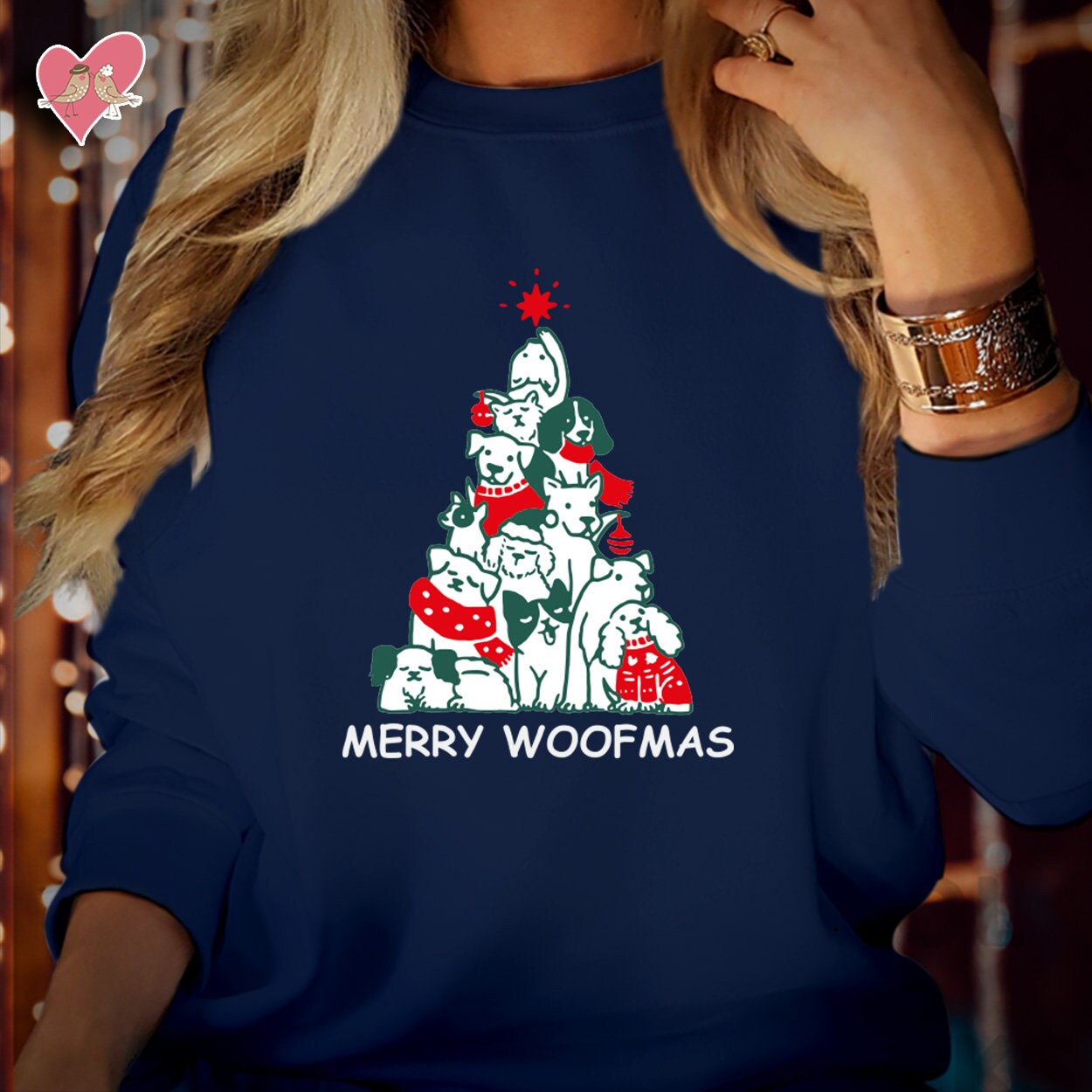 Discover SWEATSHIRT (5066) MERRY WOOFMAS Jumper Dogs Xmas Tree Funny  Gift For Dog Lovers Men Women Kids Family Holiday Christmas Sweatshirts