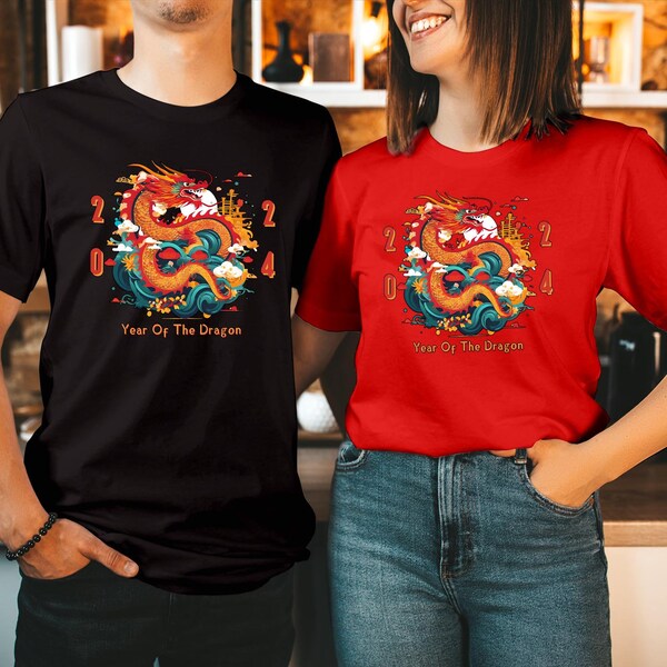 Chinese Lunar New Year of the Dragon 2024 T Shirt Etsy UK