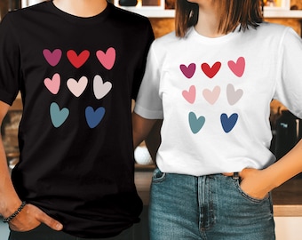 TSHIRT (1615) CANDY HEARTS Valentine's Day T-Shirt Heart Love Sweet Boyfriend Girlfriend Funny Men Women Couple Matching Gift T Shirt