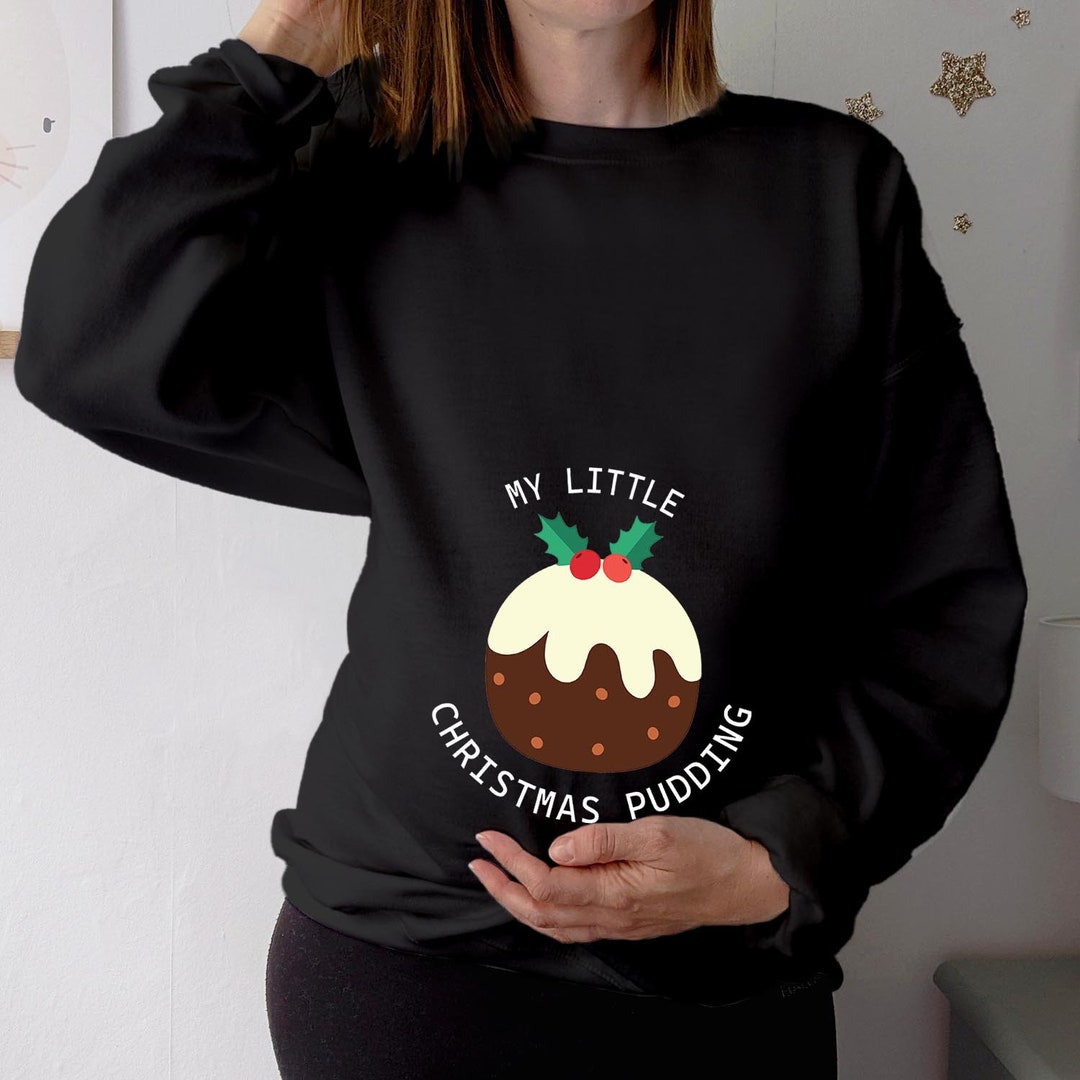 SWEATSHIRT 5320 My Little Christmas Pudding Maternity Sweatshirt Mummy