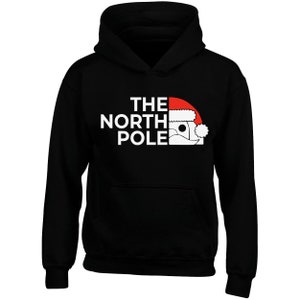 HOODIE (5226) The NORTH POLE Santa Christmas Hoodies Xmas Gift for Men Women Family Holidays Christmas Hooded Jacket