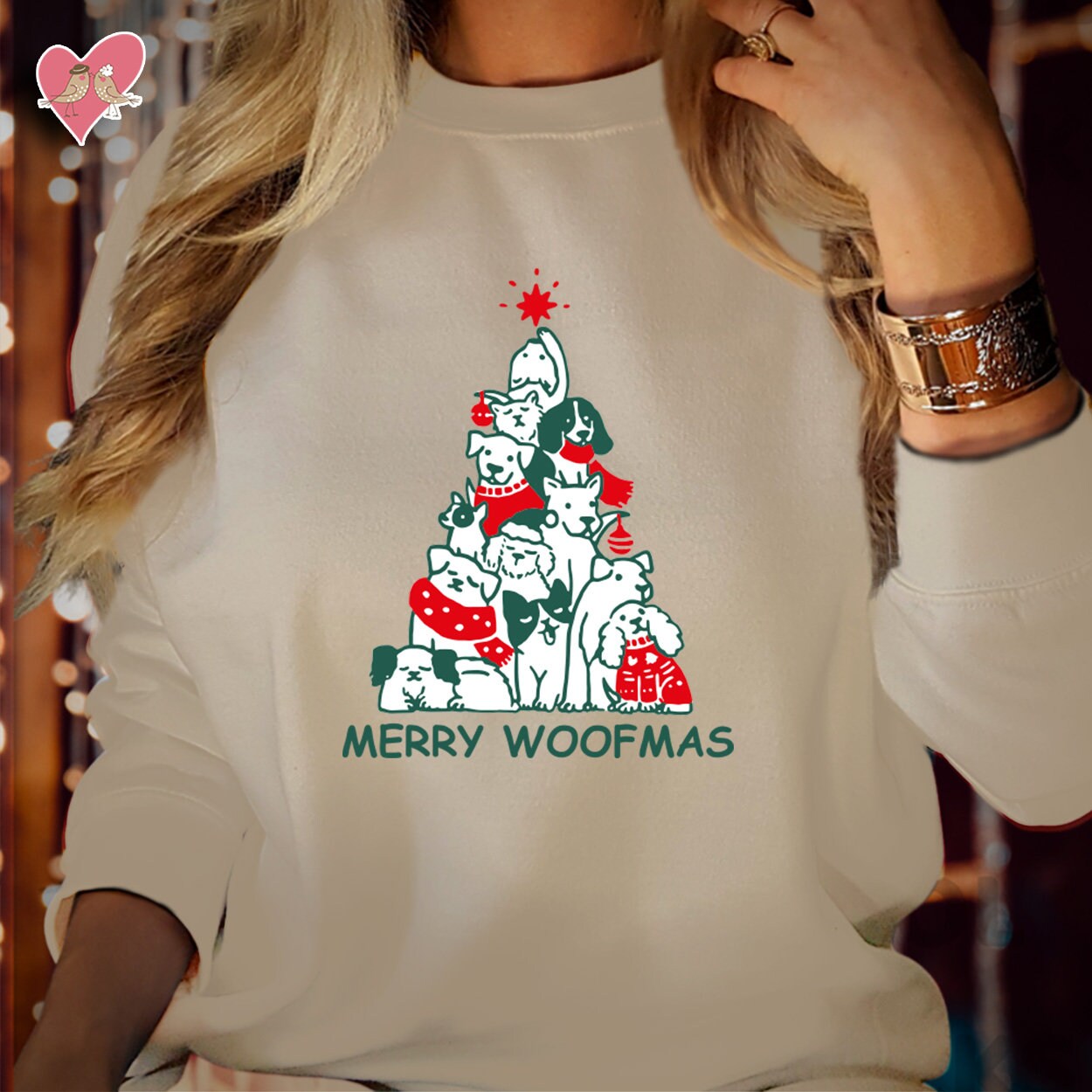 Discover SWEATSHIRT (5066) MERRY WOOFMAS Jumper Dogs Xmas Tree Funny  Gift For Dog Lovers Men Women Kids Family Holiday Christmas Sweatshirts