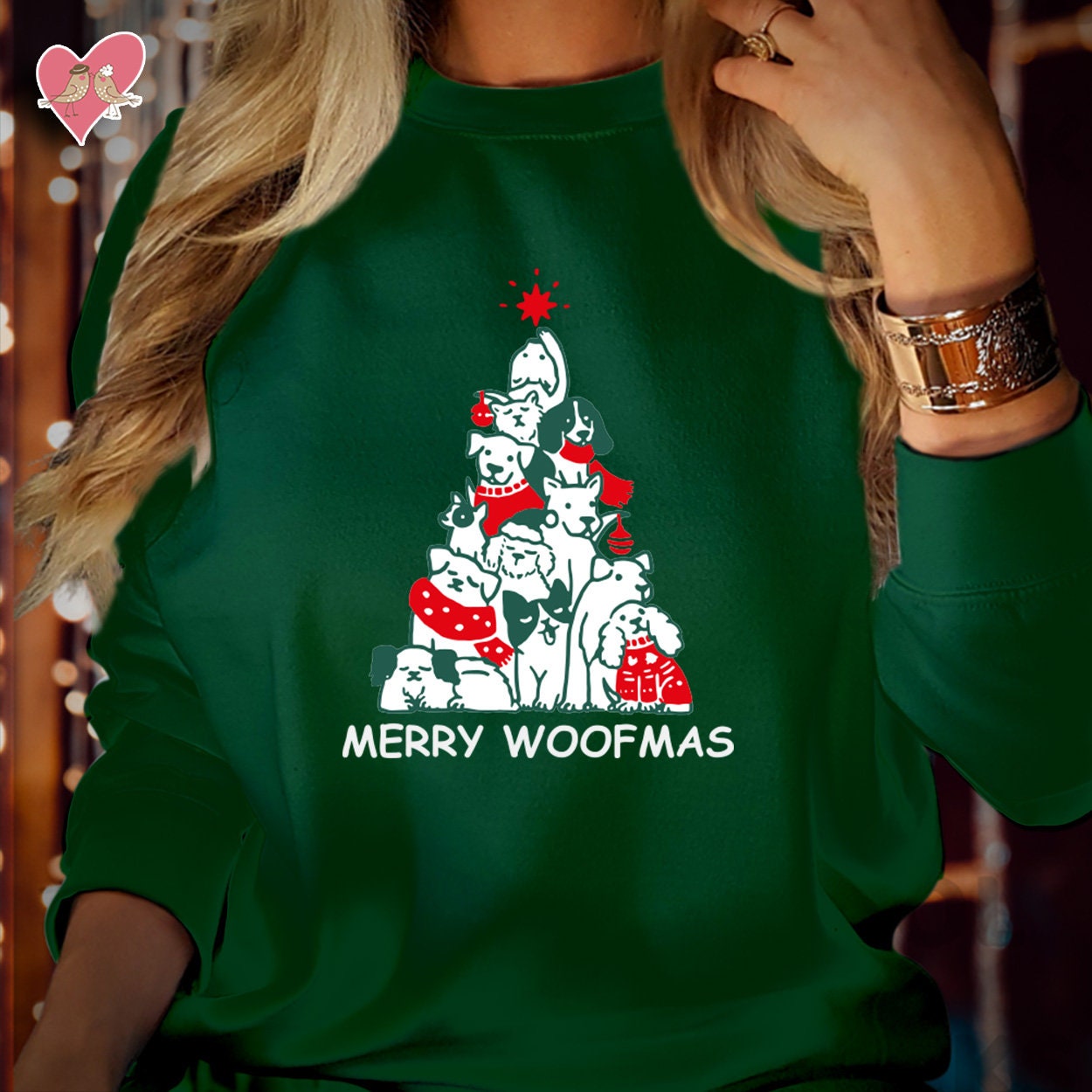 Discover SWEATSHIRT (5066) MERRY WOOFMAS Jumper Dogs Xmas Tree Funny  Gift For Dog Lovers Men Women Kids Family Holiday Christmas Sweatshirts