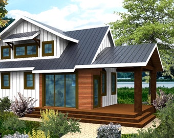 Tiny House plan at 670 square feet