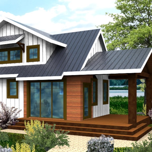 Tiny House plan at 670 square feet