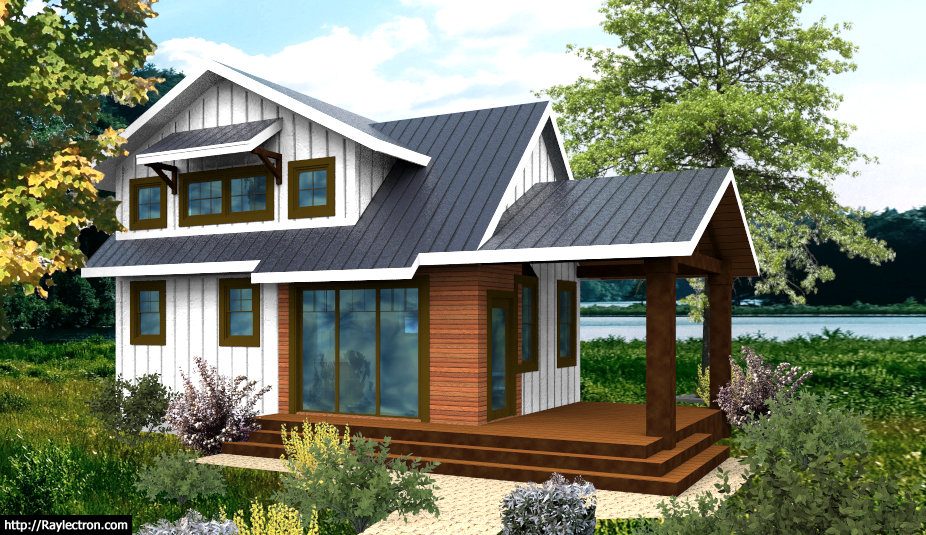 Der Grundriss eines Tiny Houses ist 61 m² groß