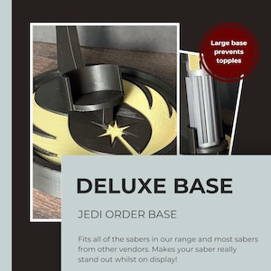 Jedi Order/Light Side Deluxe Display Base for Lightsabers | Star Wars | Cosplay Display