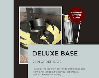 Jedi Order lichtzwaard displaystandaard | 3D-geprinte verticale houder | Star Wars-lichtbasis aan zijkant | Cosplay-verzamelaarscadeau