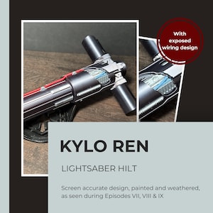 Kylo Wren spada laser elsa / Star Wars replica / dipinto a mano / Cosplay Prop / base espositiva