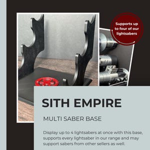Sith Empire/Dark Side Themed Multi-Saber Display Base for Lightsabers | Star Wars | Cosplay Display