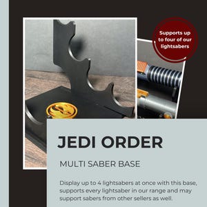 Jedi Order/Light Side Multi-Saber Display Base for Lightsabers | Star Wars | Cosplay Display