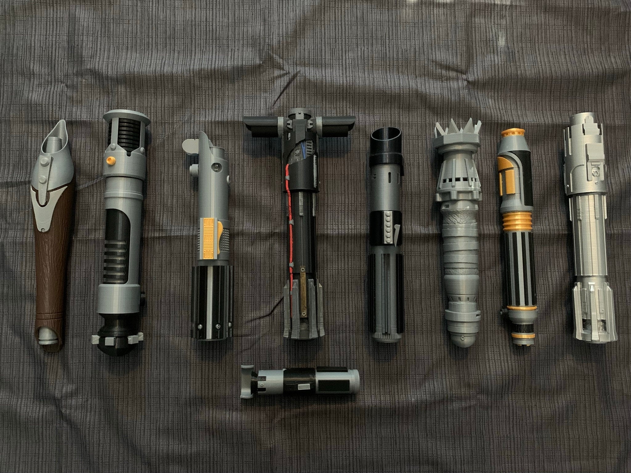 Assorted Lightsaber Hilts 3D -