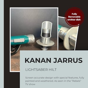 Kanan Jarrus Lightsaber Hilt | Star Wars Replica | Hand Painted | Cosplay Prop | Display Base
