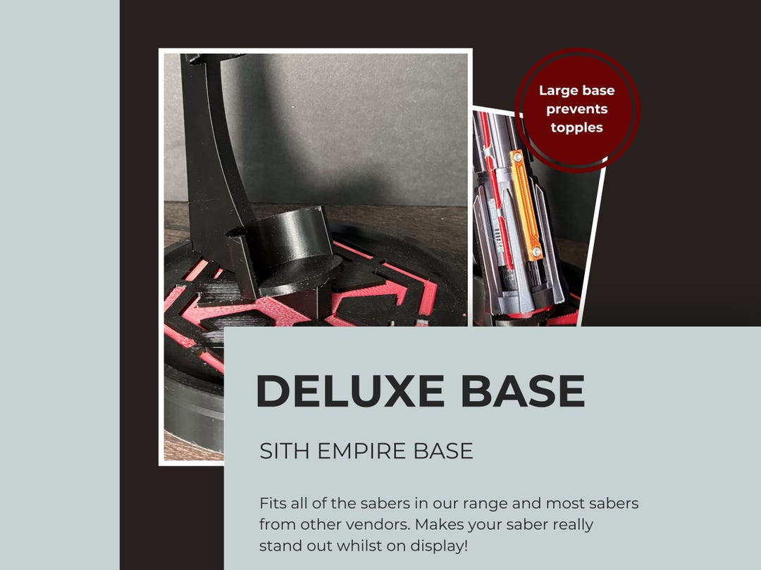 Sith Empire Lightsaber Display Stand | 3D Printed Dark Side Vertical ...