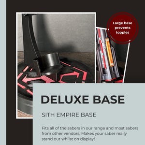 Sith Empire/Dark Side Deluxe Display Base for Lightsabers | Star Wars | Cosplay Display