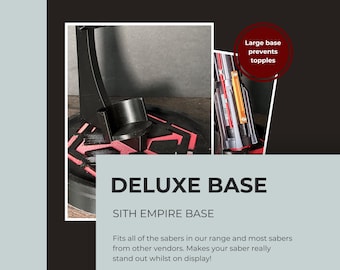 Sith Empire Lichtschwertständer | 3D gedruckter dunkler Seitenhalter | Star Wars Sammlerbasis | Geschenk für Ihn