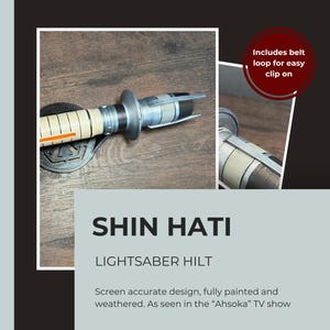 Shin Hati spada laser elsa / Star Wars replica / dipinto a mano / Cosplay Prop / base espositiva