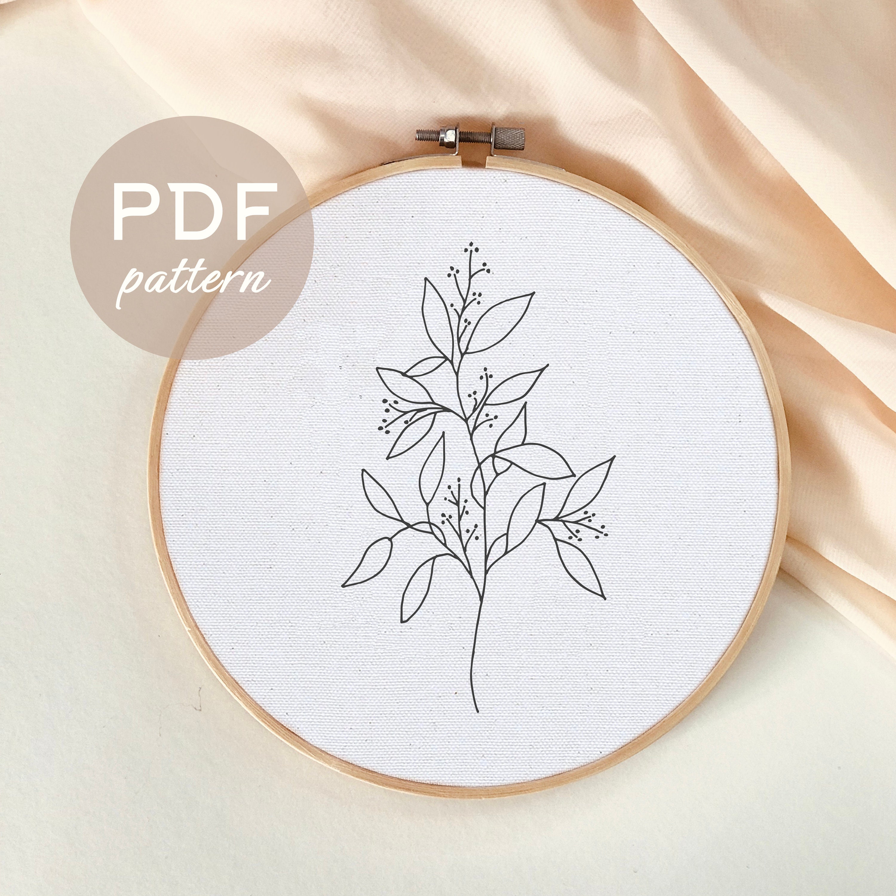 Photo inspiration: Fresh Look at Botanical Pattern Embroidery Pattern Pdf Embroidery Hoop Art Instant