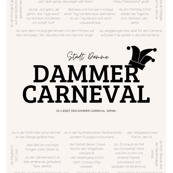 Dammer Carneval Poster