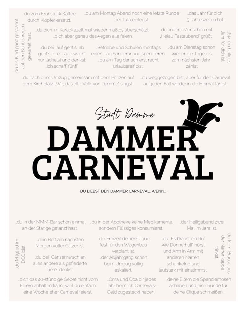 Dammer Carneval Poster Bild 1