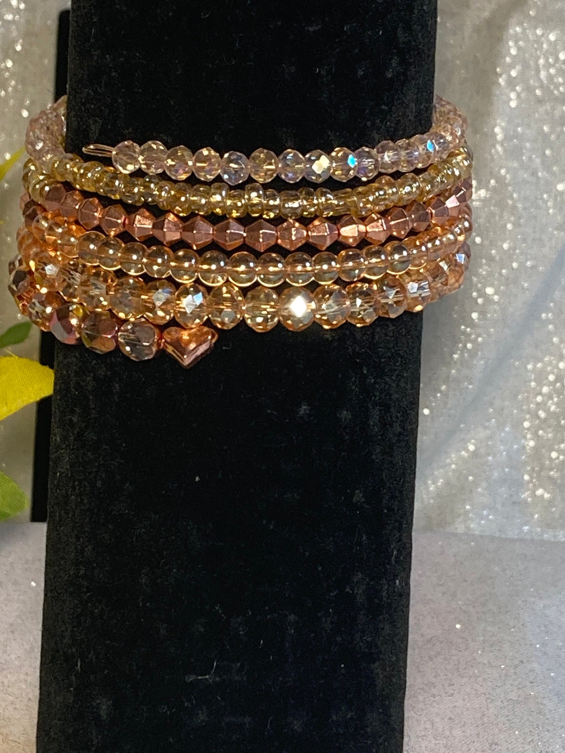 Stacked Rose Gold Layered Bracelet Etsy