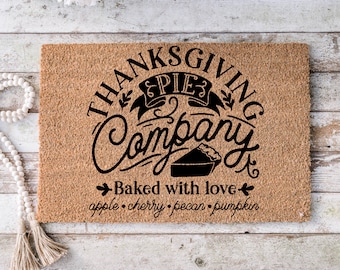 Fall Home Decor Pumpkin cute outdoor front porch welcome door mat, gift for new home, gift for mom, - Falling leaves doormat -9039