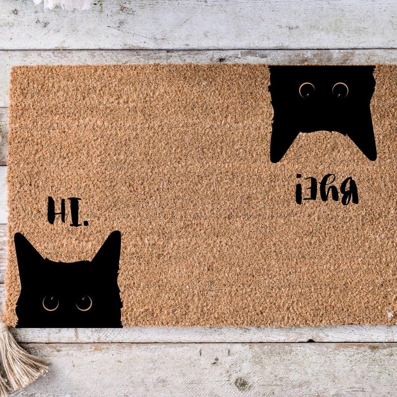 Funny Cat Entrance Mat - Etsy