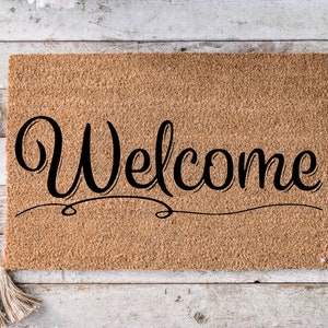 Welcome, Funny Doormat, Housewarming Gift, Welcome Mat, Funny Door Mat, Closing Gift, Wedding Gift - 195