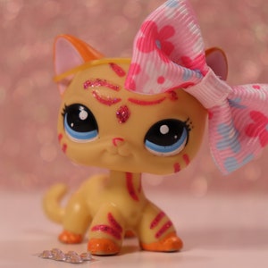 LPS #2118 Glitter Yellow Shorthair Cat