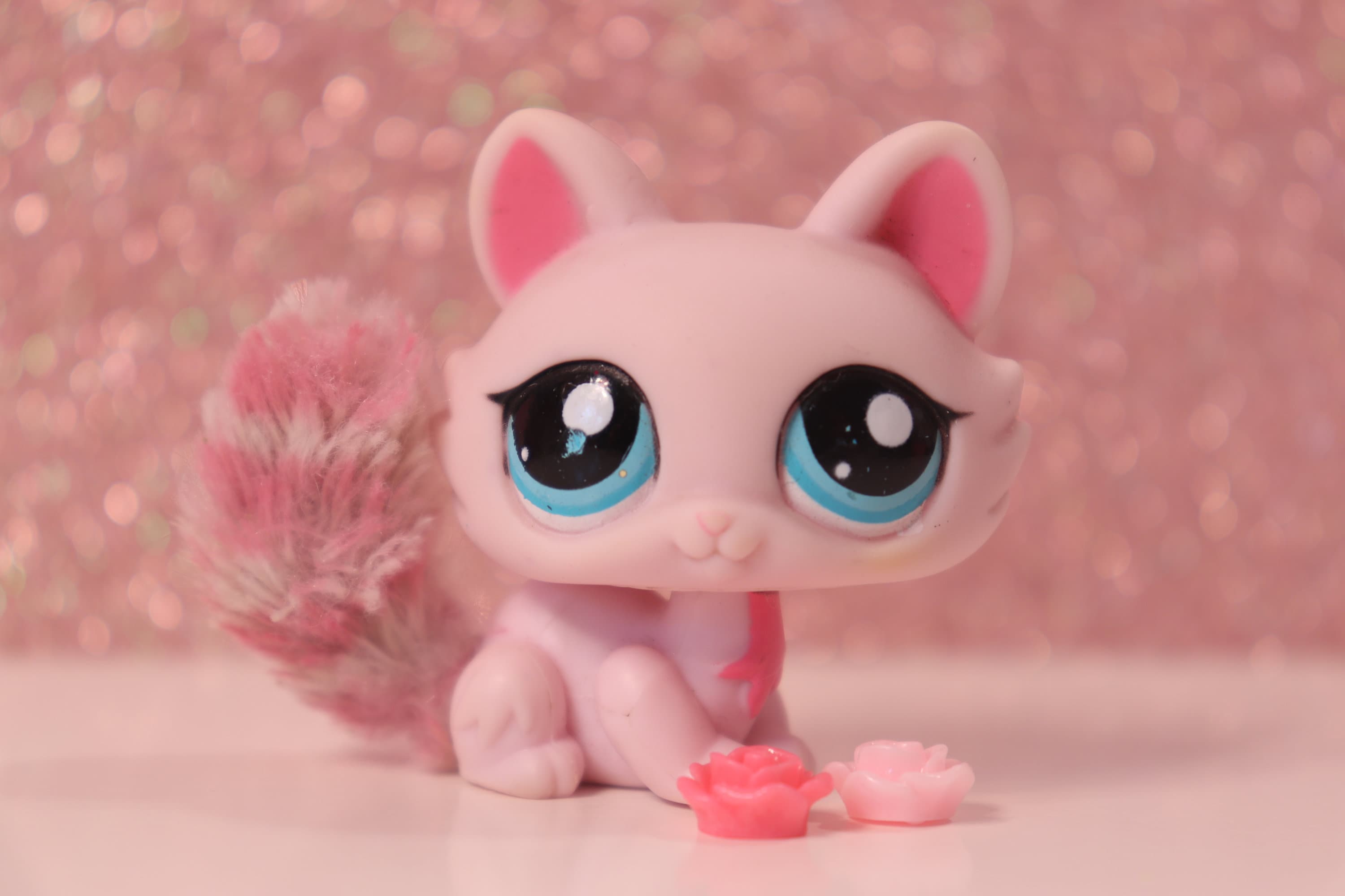 Pink Cat Plush Lps Fluffy Cat Lps Fluffy Cat LPS #2619 Pink Fuzzy