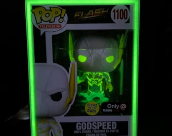 Funko pop protector soft display case 3 pack green glow in the dark