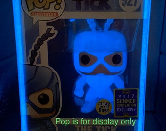 Funko pop protector soft display case 3 pack blue glow in the dark