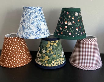 Fabric Empire Chandelier Shade: Clip-On Sconce Lampshade