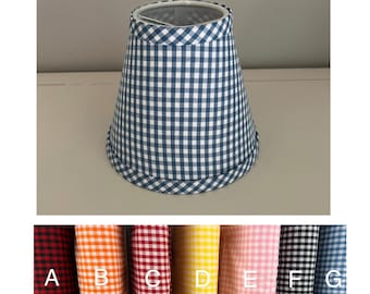 Chandelier Sconce Mini Lamp Shade in Choice of 1/8” Gingham Color