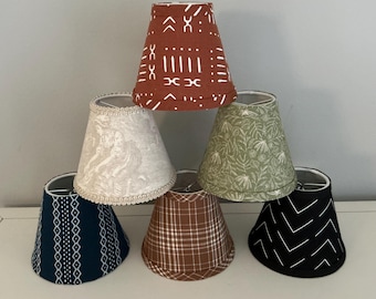 Fabric Empire Chandelier Shade: Clip-On Sconce Lampshade