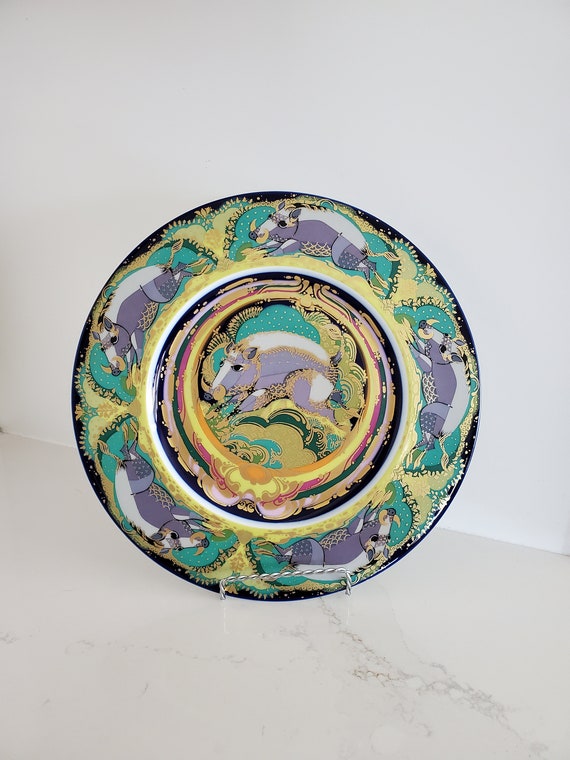 Vintage Rosenthal Bjorn Wiinblad Zodiac Boar Plate: 1983 Limited