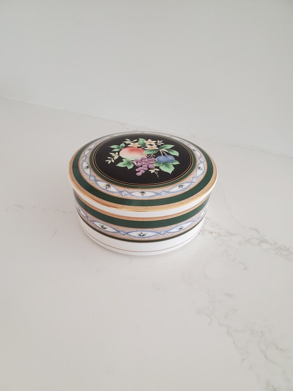 Vintage Misaka Orchard Fruit Trinket Box Japan Gem