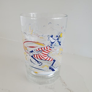 Vintage 1996 Walt Disney 25th Anniversary Goofy Glass Made in France