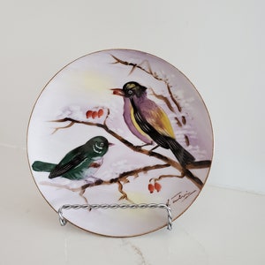 Vintage Ucagco Japan Hand Painted Bird Collective Plate