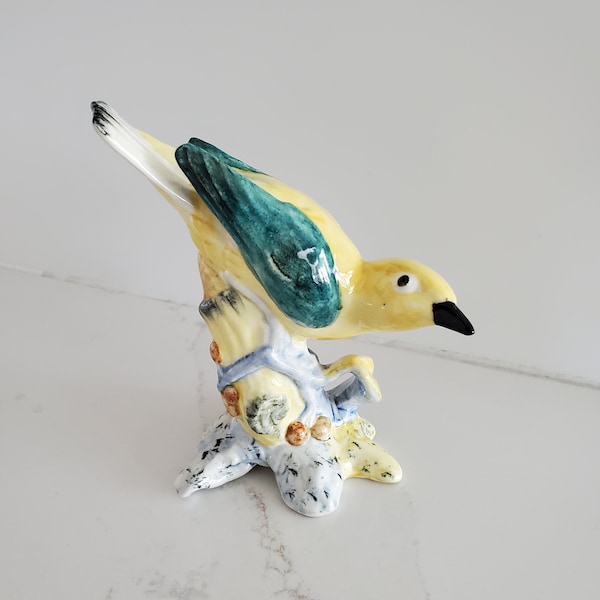 Vintage Stangl Pottery Yellow Warbler Figurine 1940's Signed, Marked and Numbered