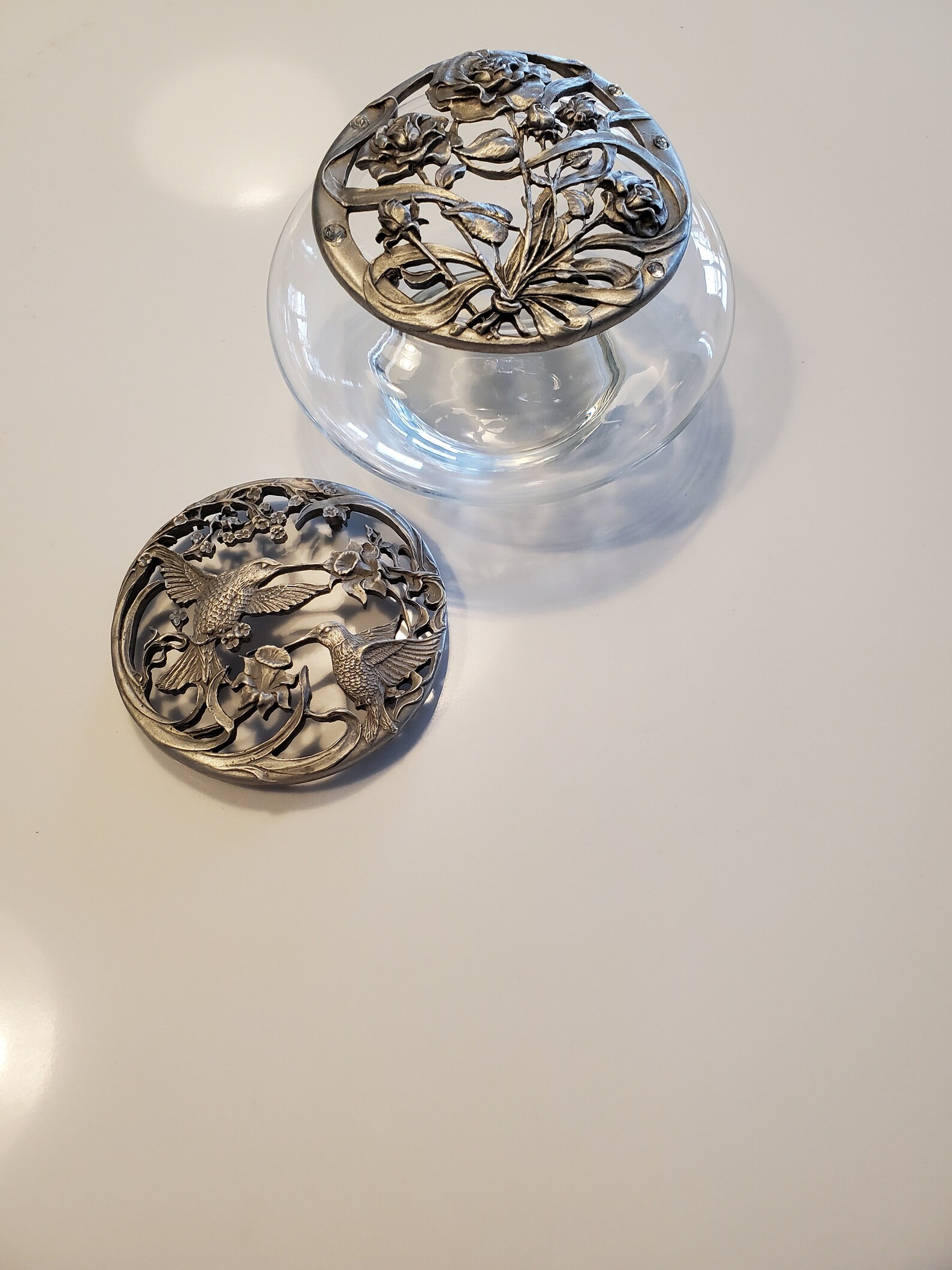 Anchor Hocking Rawcliffe Pewter Potpourri/trinket Dish From Etsy