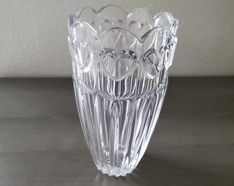 Vintage Lead Crystal Heart Vase