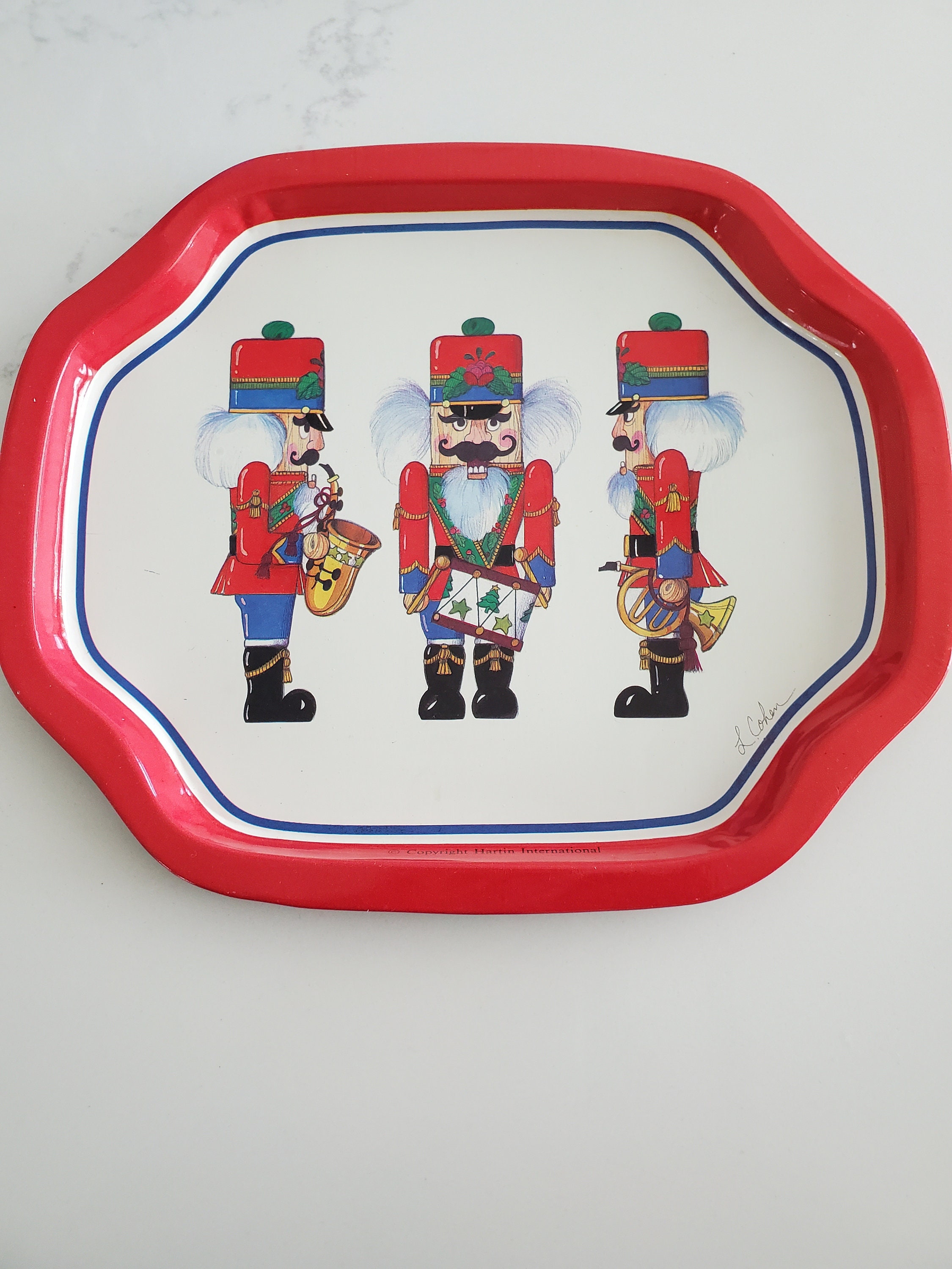 Decorative Trays Home Décor Home & Living Vintage Metal Holiday Trays