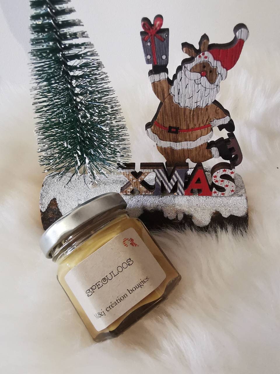 Mini Pot Bougie Parfumée de Noël Senteur Speculoos