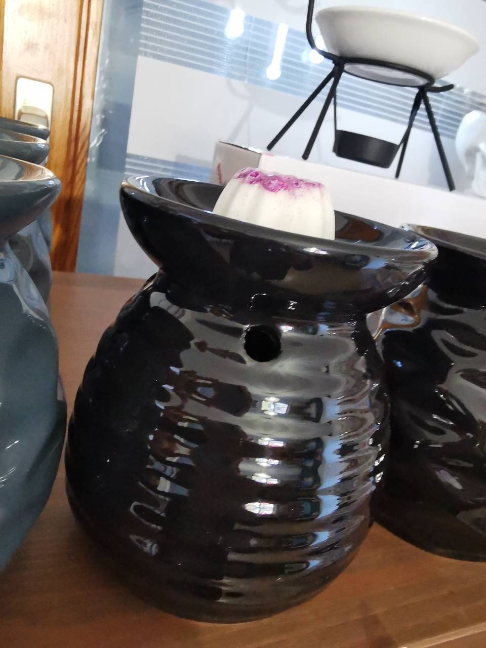 Brûleur Rond Couleur Noir Pour Fondants en Cire