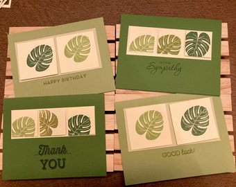 Green Leaf Greeting Cards