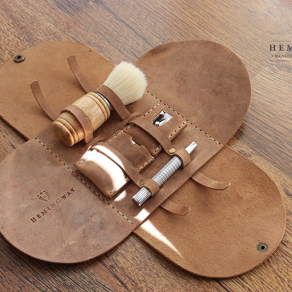Leather Shaving Kit Etsy