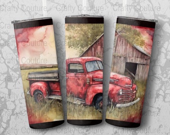 Alcohol Ink , Vintage Truck 20 oz Skinny Tumbler Sublimation Design, Straight & Tapered Wrap, Tumbler Wrap, Tumbler Png, Instant Download