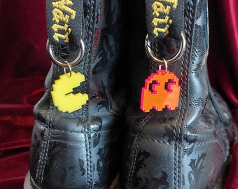 Pacman and ghost boot charms,