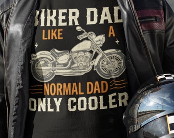 Biker Dad T-Shirt: Vintage Motorcycle Graphic Tee